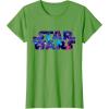 imageStar Wars Logo Retro 90s Galaxy TShirtGrass Green