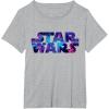 imageStar Wars Logo Retro 90s Galaxy TShirtHeather Grey