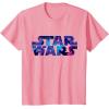 imageStar Wars Logo Retro 90s Galaxy TShirtPink