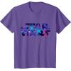 imageStar Wars Logo Retro 90s Galaxy TShirtPurple Heather