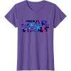 imageStar Wars Logo Retro 90s Galaxy TShirtPurple Heather