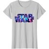 imageStar Wars Logo Retro 90s Galaxy TShirtSilver Grey