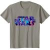 imageStar Wars Logo Retro 90s Galaxy TShirtSlate Grey