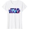 imageStar Wars Logo Retro 90s Galaxy TShirtWhite