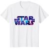 imageStar Wars Logo Retro 90s Galaxy TShirtWhite