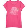 imageStar Wars Millennium Falcon 77 Retro Diagonal Stripe Disney TShirtPink Heather
