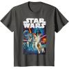 imageStar Wars Vintage Cast Poster Disney TShirtAsphalt Grey