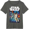 imageStar Wars Vintage Cast Poster Disney TShirtAsphalt Grey