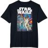 imageStar Wars Vintage Cast Poster Disney TShirtBlack