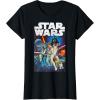 imageStar Wars Vintage Cast Poster Disney TShirtBlack