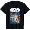 imageStar Wars Vintage Cast Poster Disney TShirtBlack