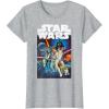 imageStar Wars Vintage Cast Poster Disney TShirtHeather Grey