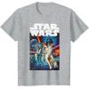imageStar Wars Vintage Cast Poster Disney TShirtHeather Grey