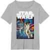imageStar Wars Vintage Cast Poster Disney TShirtHeather Grey