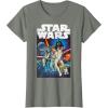 imageStar Wars Vintage Cast Poster Disney TShirtOlive Heather