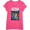 imageStar Wars Vintage Cast Poster Disney TShirtPink Heather