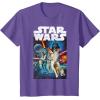 imageStar Wars Vintage Cast Poster Disney TShirtPurple Heather