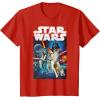 imageStar Wars Vintage Cast Poster Disney TShirtRed