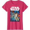 imageStar Wars Vintage Cast Poster Disney TShirtRed Heather