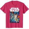 imageStar Wars Vintage Cast Poster Disney TShirtRed Heather