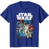 imageStar Wars Vintage Cast Poster Disney TShirtRoyal Blue