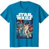 imageStar Wars Vintage Cast Poster Disney TShirtSapphire Blue