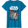 imageStar Wars Vintage Cast Poster Disney TShirtSapphire Blue