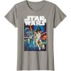 imageStar Wars Vintage Cast Poster Disney TShirtSlate Grey