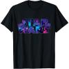 imageStar Wars Logo Retro 90s Galaxy TShirtBlack