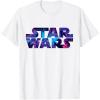 imageStar Wars Logo Retro 90s Galaxy TShirtWhite
