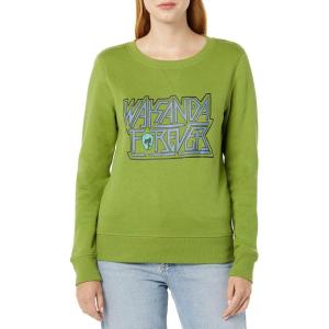 imageAmazon Essentials Disney  Marvel  Star Wars  Princess Womens Fleece Crew SweatshirtsMarvel Wakanda Forever