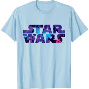 imageStar Wars Logo Retro 90s Galaxy TShirtBaby Blue
