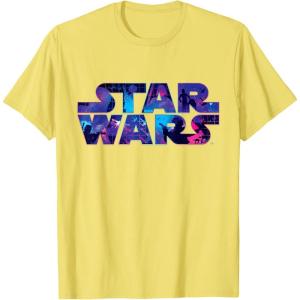imageStar Wars Logo Retro 90s Galaxy TShirtLemon Yellow