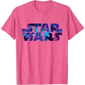 imageStar Wars Logo Retro 90s Galaxy TShirtPink Heather