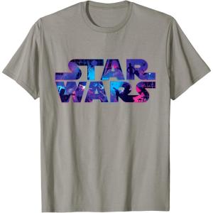 imageStar Wars Logo Retro 90s Galaxy TShirtSlate Grey