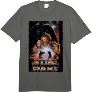imageStar Wars Revenge Of The Sith Vintage Movie Poster Comfort Colors Adult Heavyweight TshirtDark Grey