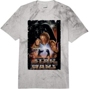 imageStar Wars Revenge Of The Sith Vintage Movie Poster Comfort Colors Adult Heavyweight TshirtGrey Tie Dye