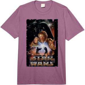 imageStar Wars Revenge Of The Sith Vintage Movie Poster Comfort Colors Adult Heavyweight TshirtPlum