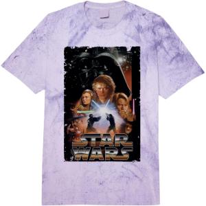 imageStar Wars Revenge Of The Sith Vintage Movie Poster Comfort Colors Adult Heavyweight TshirtPurple Tie Dye