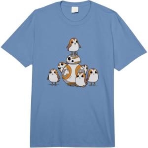 imageStar Wars The Last Jedi Porgs With BB8 Vintage Portrait Comfort Colors Adult Heavyweight TshirtDeep Blue