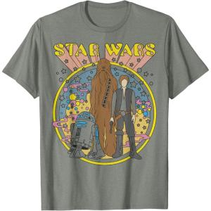 imageStar Wars Vintage Psych Rebels Disney TShirtOlive Heather