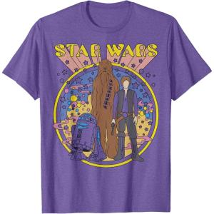 imageStar Wars Vintage Psych Rebels Disney TShirtPurple Heather