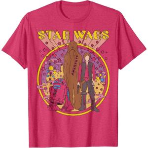 imageStar Wars Vintage Psych Rebels Disney TShirtRed Heather