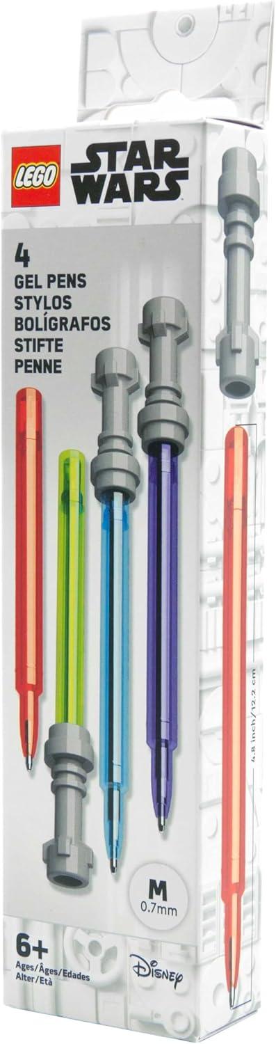 imageLego Star Wars Lightsaber Gel Pen Set  4 Pack Gel Pens 52875  Set for Back to School College or Office