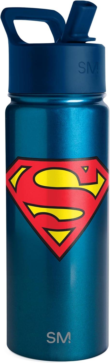imageSimple Modern Kids Summit Water Bottle with Straw Lid  Star Wars R2D2 14oz Stainless Steel Cup Insulated Tumbler for Toddlers Boys School  R2D2DC Comics Superman