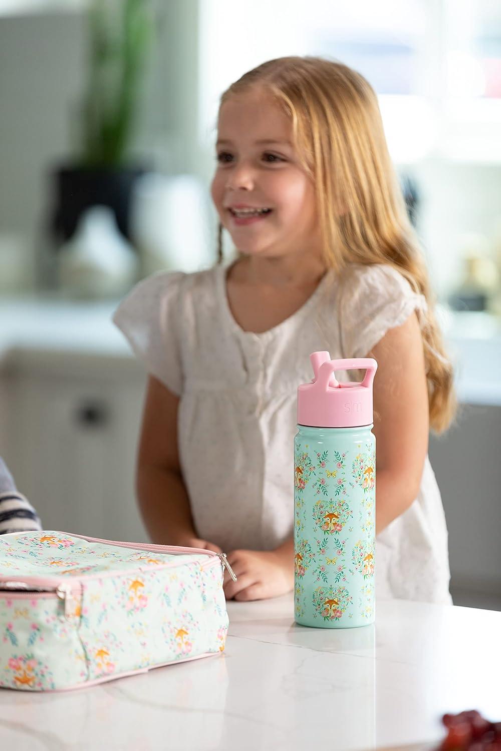 imageSimple Modern Kids Summit Water Bottle with Straw Lid  Star Wars R2D2 14oz Stainless Steel Cup Insulated Tumbler for Toddlers Boys School  R2D2DisneyTropical Stitch