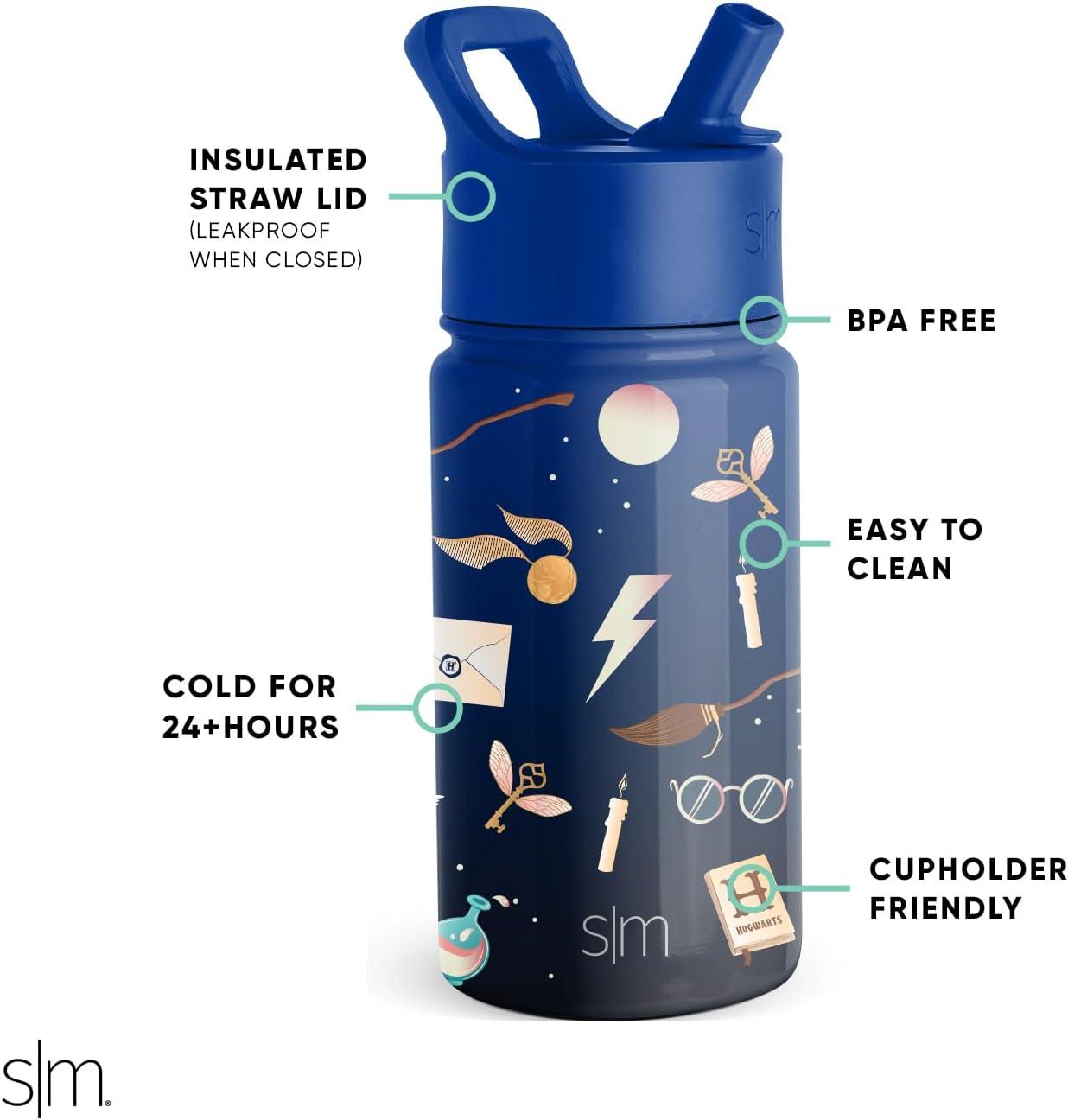 imageSimple Modern Kids Summit Water Bottle with Straw Lid  Star Wars R2D2 14oz Stainless Steel Cup Insulated Tumbler for Toddlers Boys School  R2D2Harry Potter Magical Mashup