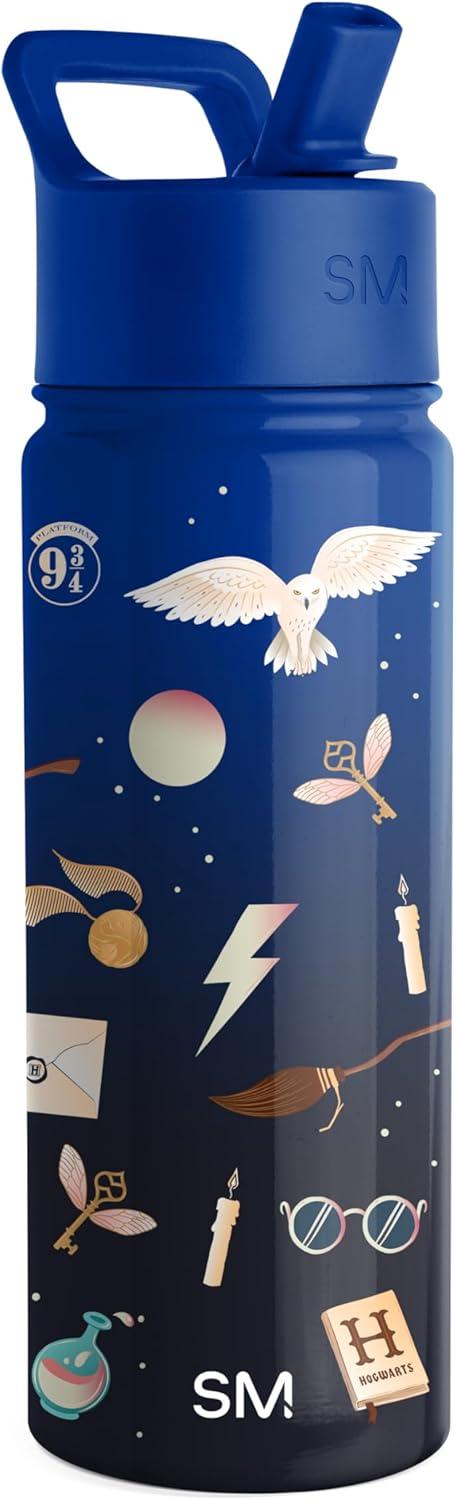 imageSimple Modern Kids Summit Water Bottle with Straw Lid  Star Wars R2D2 14oz Stainless Steel Cup Insulated Tumbler for Toddlers Boys School  R2D2Harry Potter Magical Mashup
