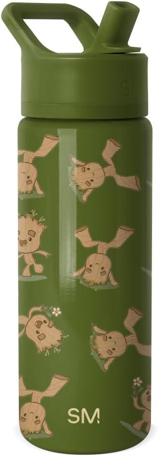imageSimple Modern Kids Summit Water Bottle with Straw Lid  Star Wars R2D2 14oz Stainless Steel Cup Insulated Tumbler for Toddlers Boys School  R2D2Marvel I Am Groot