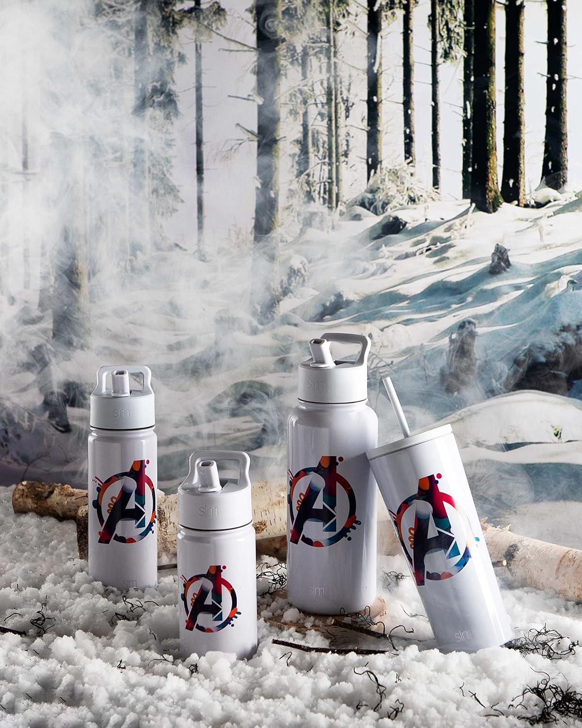 imageSimple Modern Kids Summit Water Bottle with Straw Lid  Star Wars R2D2 14oz Stainless Steel Cup Insulated Tumbler for Toddlers Boys School  R2D2MarvelAvengers Assemble